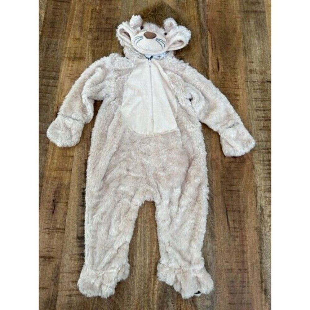 le top Halloween Lion Costume 12 months 12M One Piece Tail Mane Zip plush Hood